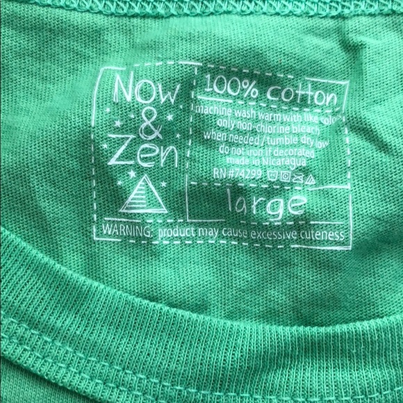 Now&Zen Juniors Size Large Green Dinosaurs T-Shirt - Picture 3 of 4